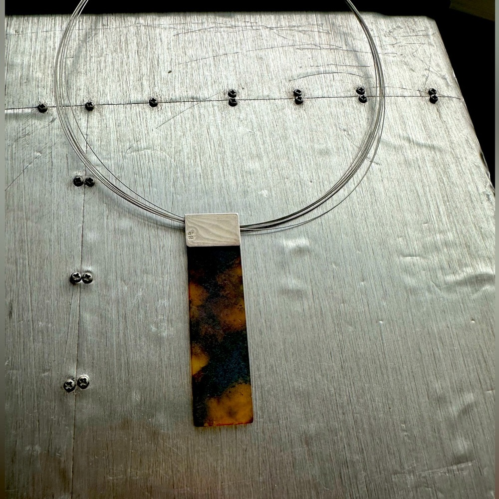 Baltic Amber , Sterling silver necklace